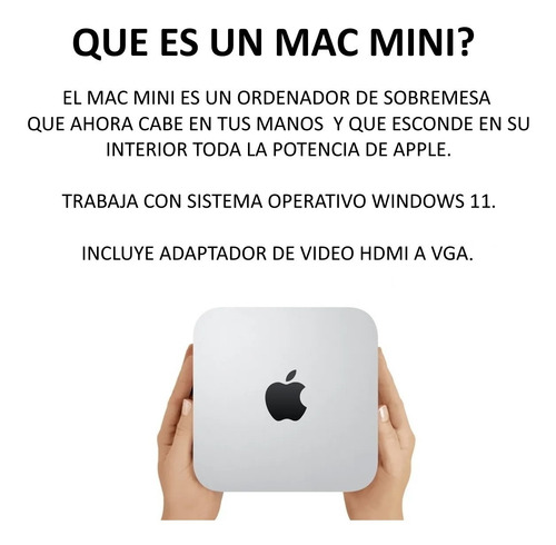 Imagen 2 de 6 de Pc Apple Mac Mini Computador A1347 Cpu Core 2 Duo Windows 11