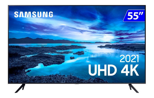 Imagem 1 de 4 de Smart Tv Samsung Uhd 55 4k Wi-fi Tizen Comando De Voz