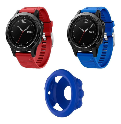 2 Correas Deportivas + Funda Protectora Para Garmin Fenix 5