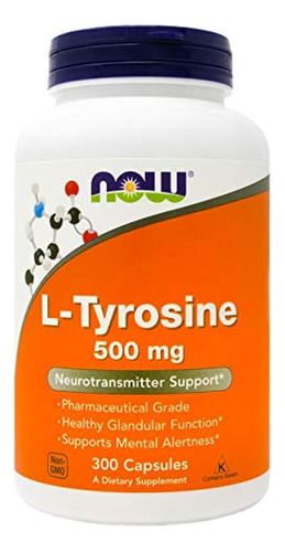 Now L-tyrosine 500mg, 300 Capsules