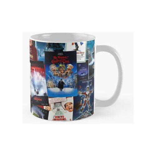 Taza Collage De Cine Navideño Calidad Premium