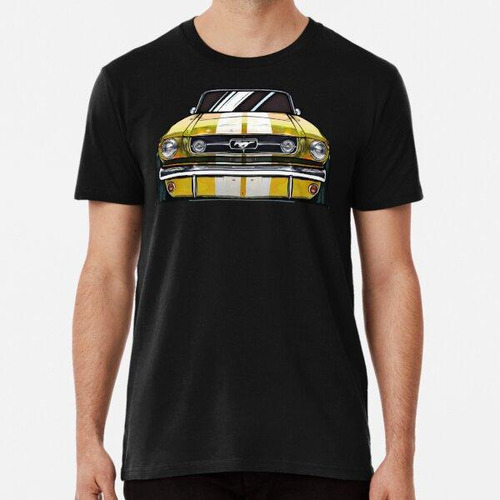 Remera Cartoon Of A Classic American Muscle Car Mustang  ALG