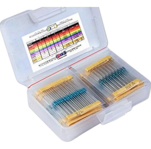 Kit 525 Resistores 17 Valores 1/4w 1% 0r ~ 1m Para Projetos