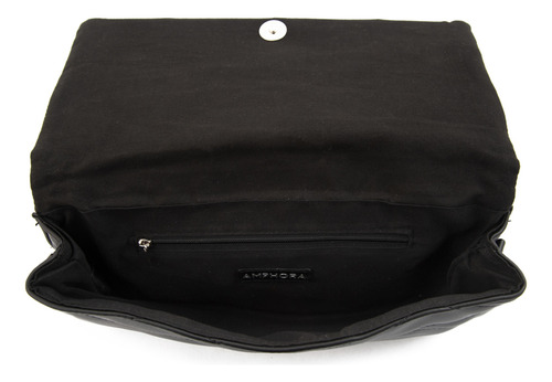 Cartera Fiesta Con Tapa Nizo Negro