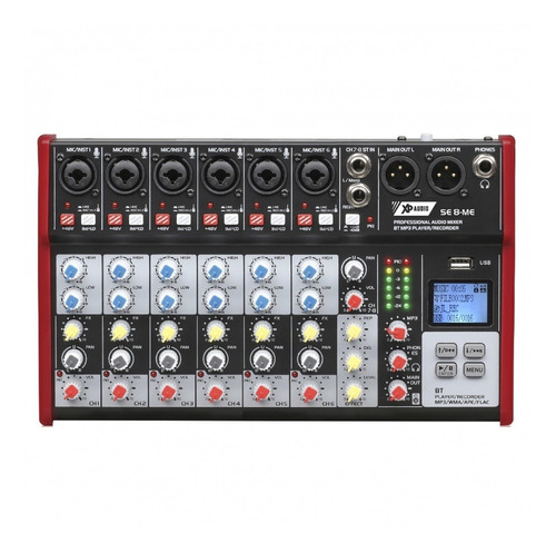 Consola 8 Canales Con Efectos Usb Bluetooth Xp Audio Se8