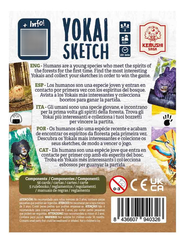 Yokai Sketch Juego De Mesa En Español Devir Juego De Cartas