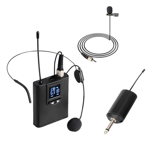 Microfone Sem Fio Com Gravata E Microfone De Fone De Ouvido