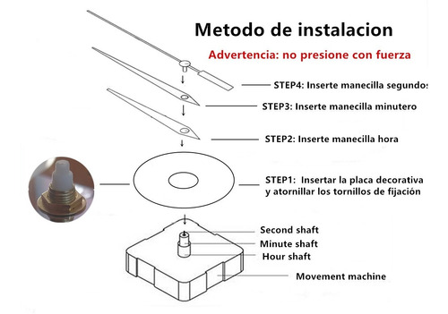 Imagen 4 de 6 de Reloj Pared Adhesivo Mudo 3d Moderno Para Decoración Bricola