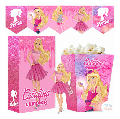 Kit Imprimible Barbie Texto Editable