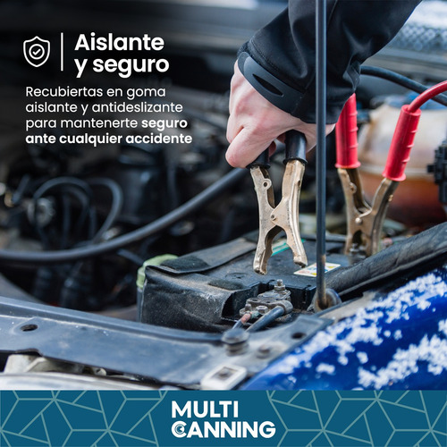 Cable Puente Bateria 600 Ampers Pinzas Auto Arranque