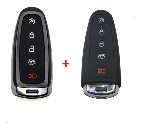 Carcasa + Funda Smart Key Ford 5 Botones