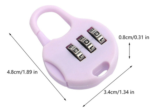 D. 4 Candado De Combinación De 3 Dígitos Cerradura De Cajón