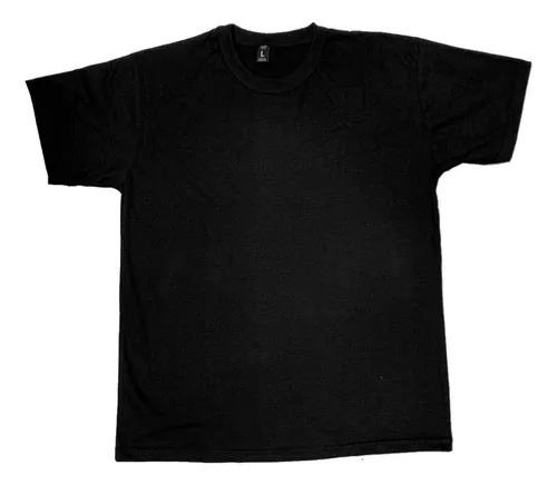 Remeras negras lisas sale