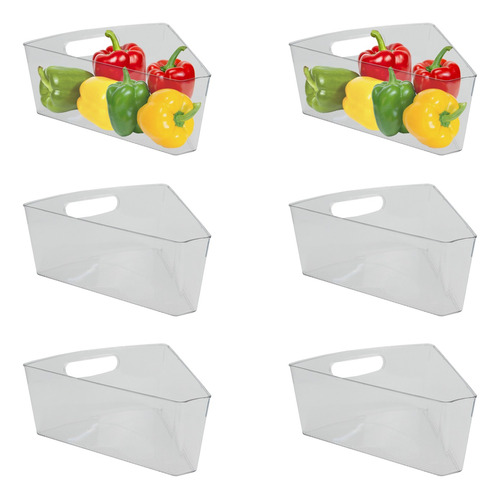 Set 6 Cesta Triangular De Alimentos Para Refrigerador