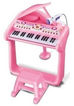Piano Infantil Eléctrico -micrófono-taburete-+3 Años