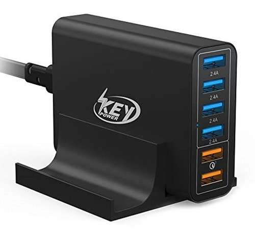 Cargador De Pared De Carga Rápida 3.0 60 W 6 Puertos Usb