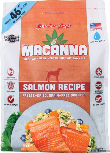 Comida Liofilizada Para Perros Macanna Salmon 8lbscomida Lio