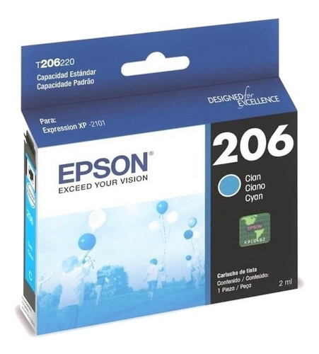 Imagen 4 de 9 de Kit Combo Set Cartuchos Epson T206 206 Para Xp-2101 2101