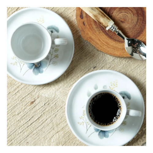Conjunto com 6 Xícaras De Café com 6 Pires Bio Bella Porto Brasil