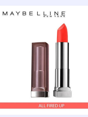 Labial Matte Cremoso Maybelline All Fired Up 687
