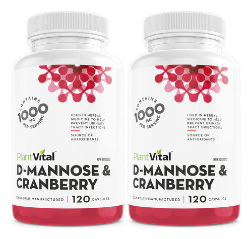 Suplemento Plantvital D-manosa 1000 Mg Con Extracto De Aránd