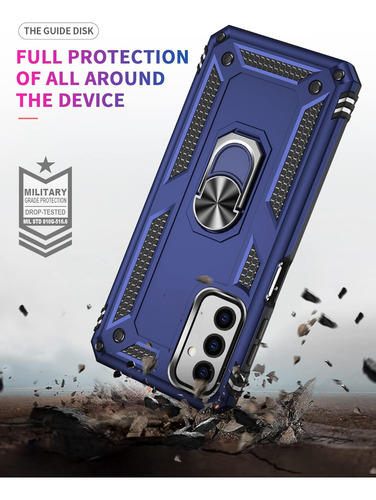Funda Uso Rudo Golpes Para Galaxy A23 /m23 5g Carcasa+mica Azul Samsung Galaxy A23 5g/4g/m13 4g/m23 5g/f23 5g