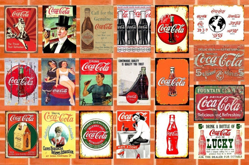 Cuadros De Chapa - Vintage Retro - Gaseosas - Coca