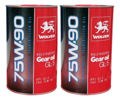 Aceite De Transmisión 75w90 Gl5 Wolver Alemán 2 Litros