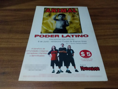 (pc527) Publicidad Animal * Poder Latino * 1998