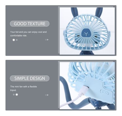Ventilador Usb Portátil Con Soporte Deformador, 1 Unidad, Po
