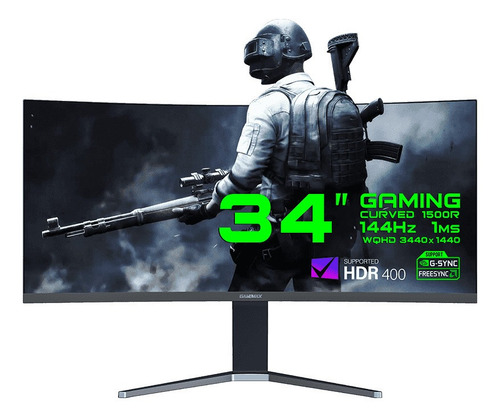 Monitor Gamer GameMax com tela de 34" 144Hz e resolução Quad HD