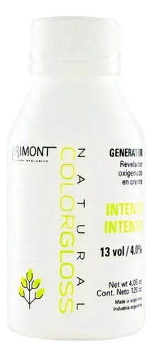 Primont Crema Oxigenada Gloss 13vol Sin Amoniaco 120 Ml Tono 13 vol