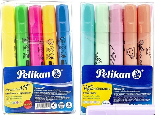 Marcatexto Pelikan 10 Pastel + 10 Fluorescentes 