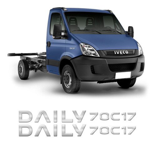 Adesivos Laterais Caminhão Iveco Daily 70c17 (2 Und) Cor Prata