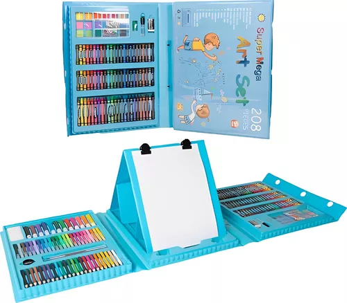 Set Kit De Arte Dibujo Colores Para Niños Maleta X208 Piezas GENERICO