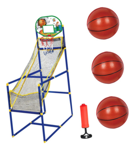 Set De Baloncesto Portátil Para Niños, Divertido 3 Bolas