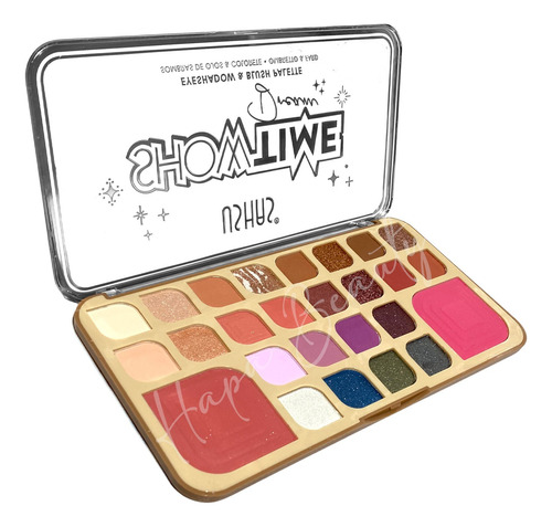 Paleta Sombras 24 Tonos + 2 Rubor Blush Showtime Max Belle 04 Rosados