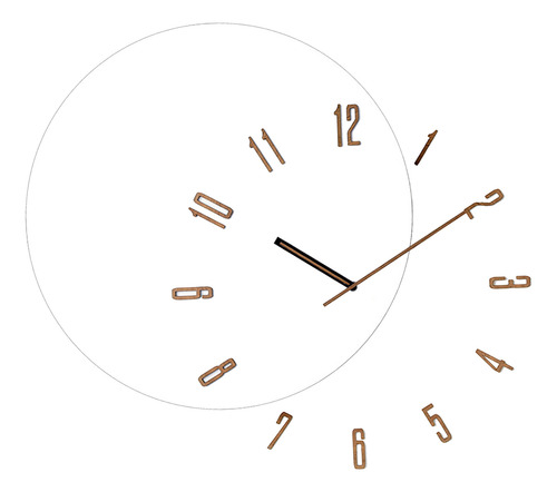 Reloj De Pared Digital Silencioso Barrido Madera Blanca