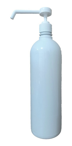 Botella Pet Blanca Modelo Alto 1l Válvula Cremera Larga X100