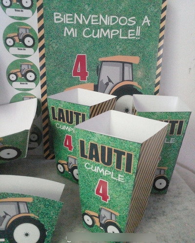 Cotillon Infantil Personalizado + Souvenirs Tractor Grua