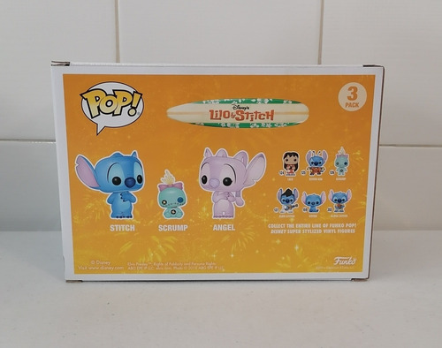 Funko Pop Stitch Scrump Angel 3 Pack Disney Hot Topic (Usado)