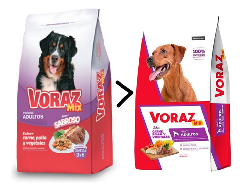 Alimento Voraz Perro Adulto Mix Carne Y Pollo X 10 Kg