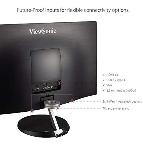 Viewsonic Vx2485-mhu Monitor De 24 Pulgadas 1080p Ips Sin Ma