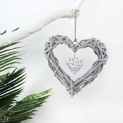 Corona De Mimbre De Corazón Decoración De Pared De Corazón D