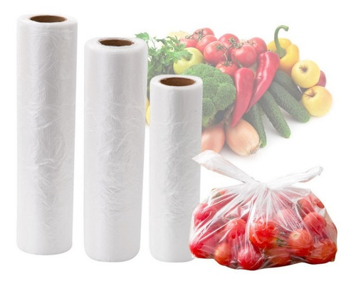 (fardo C/6rolos)bobina Saco Plastico Picotada 50x70 C/120und