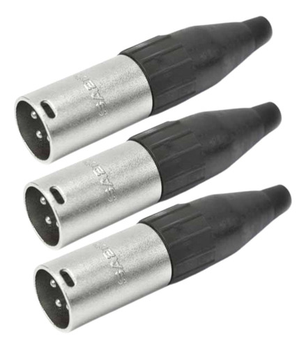 3 Plug Xlr Canon Macho Santo Angelo Sa2x