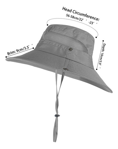 Sombrero De Sol Zooron Boonie Protección Uv Plegable Color Talle