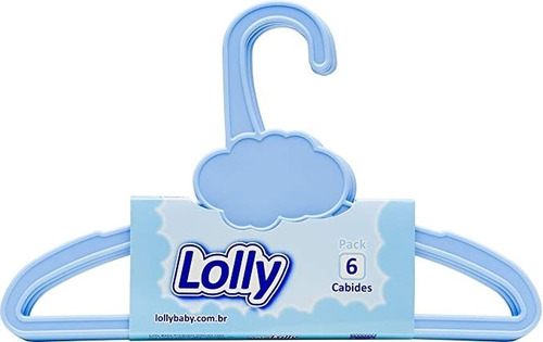 Kit Pack 6 Cabides Azul Lolly 7241-00-az