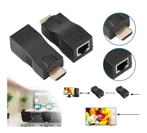 comprar Conector Extensor Pasivo Cable Hdmi Utp Rj45 4kx2k 30 Metros