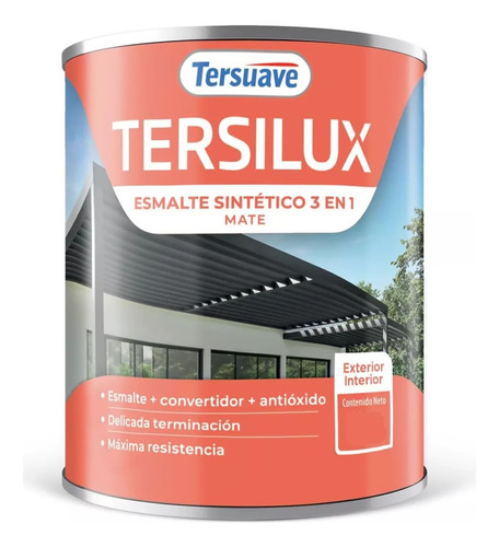 Pintura Tersuave Esmalte Sintético Mate 4 Lts Madera Metal